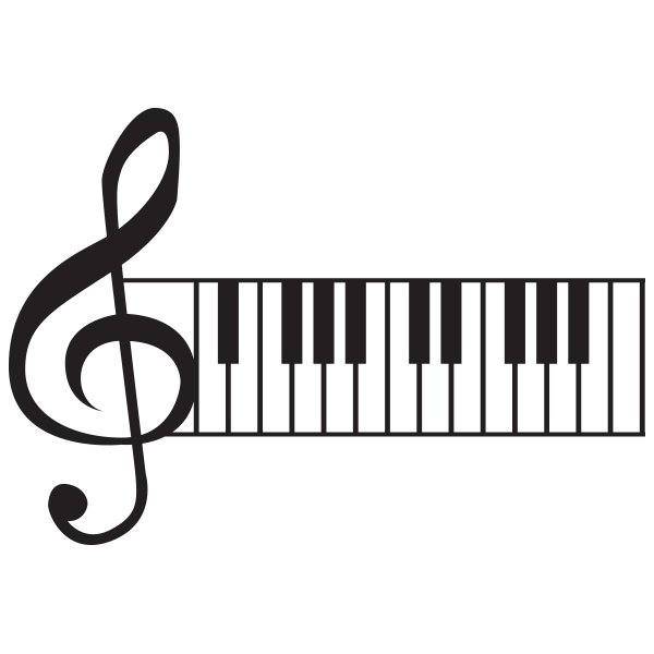 Sticker porte Clavier de piano
